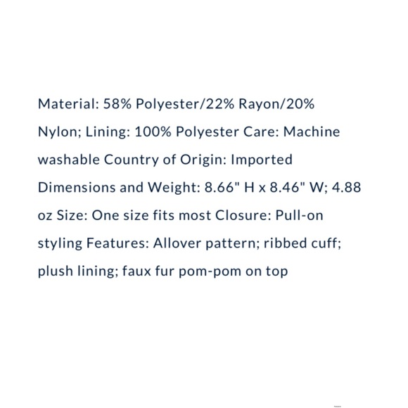 Time And Tru Fair Isle Cherry Blossom Beanie - Picture 3 of 5